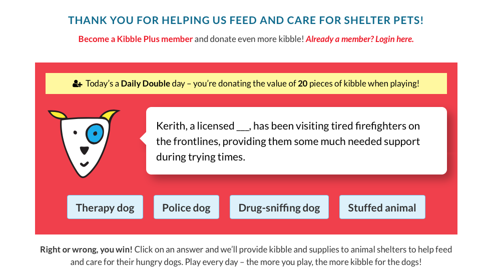 FreeKibble.com Question of the Day